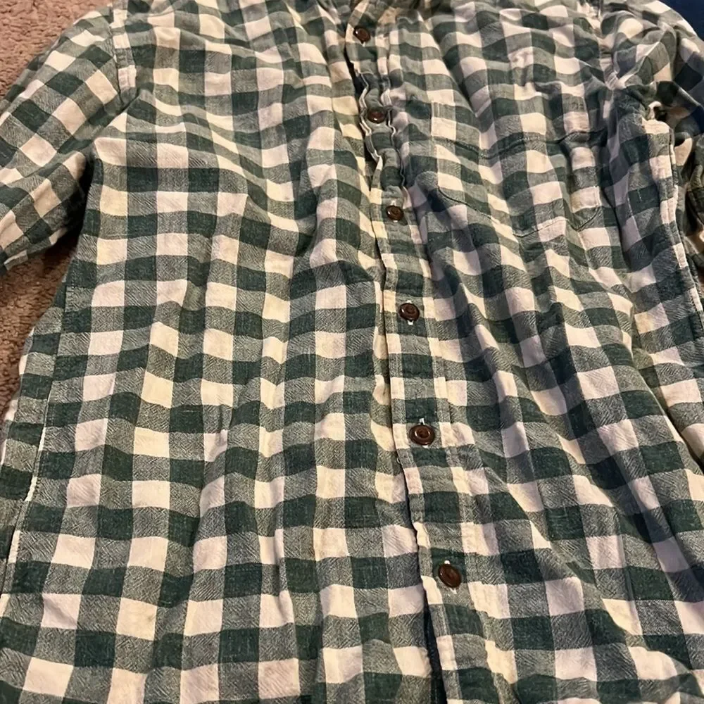 J crew plaid button up M‎